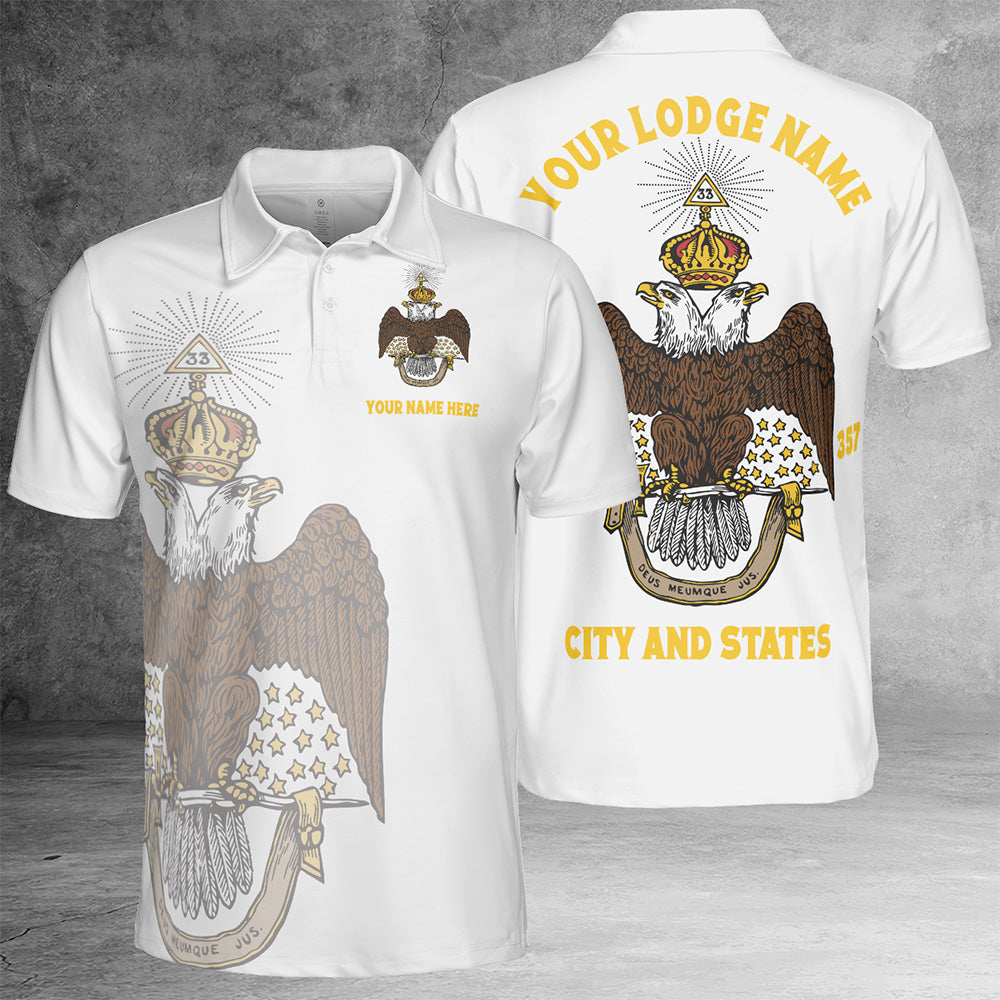 Custom 33rd Degree Scottish Rite Polo Shirt