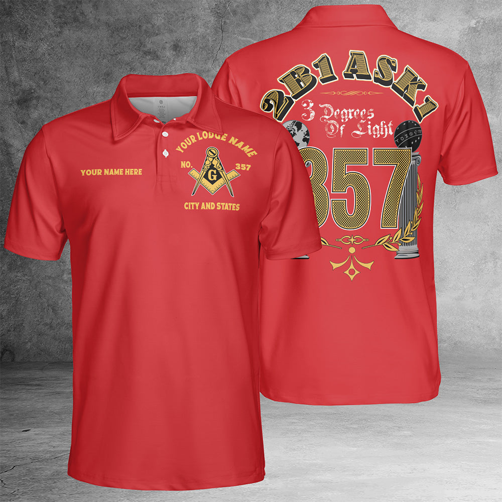 Custom Masonic Polo Shirt 2B1 ASK1