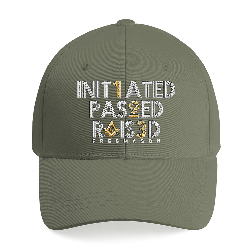 Initiated Passed Raised Cap - Embroidered