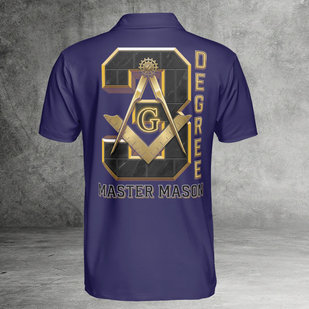 Custom 3rd Degree Master Mason Polo Shirt