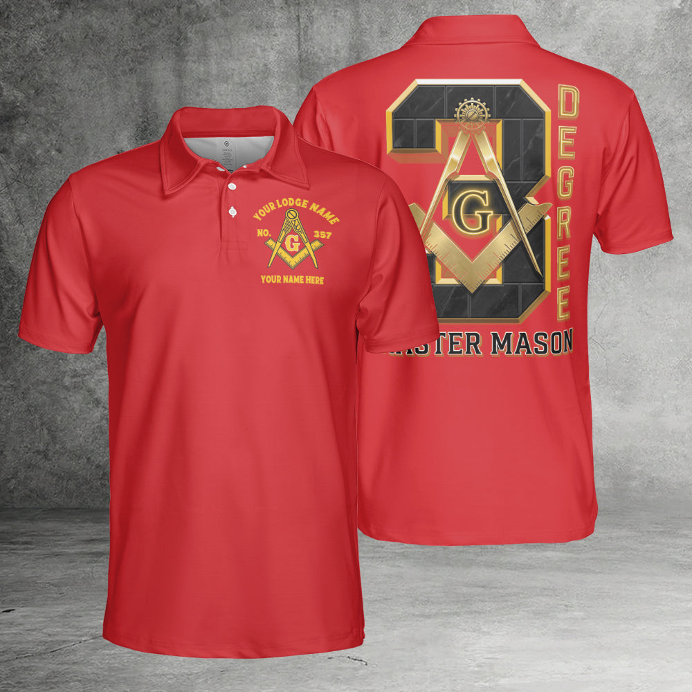 Custom 3rd Degree Master Mason Polo Shirt