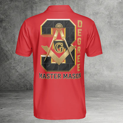 Custom 3rd Degree Master Mason Polo Shirt