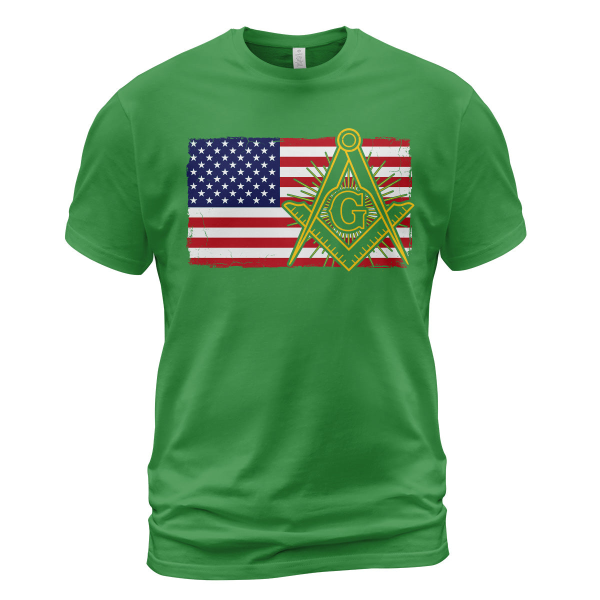 American Flag Square & Compass T-Shirt