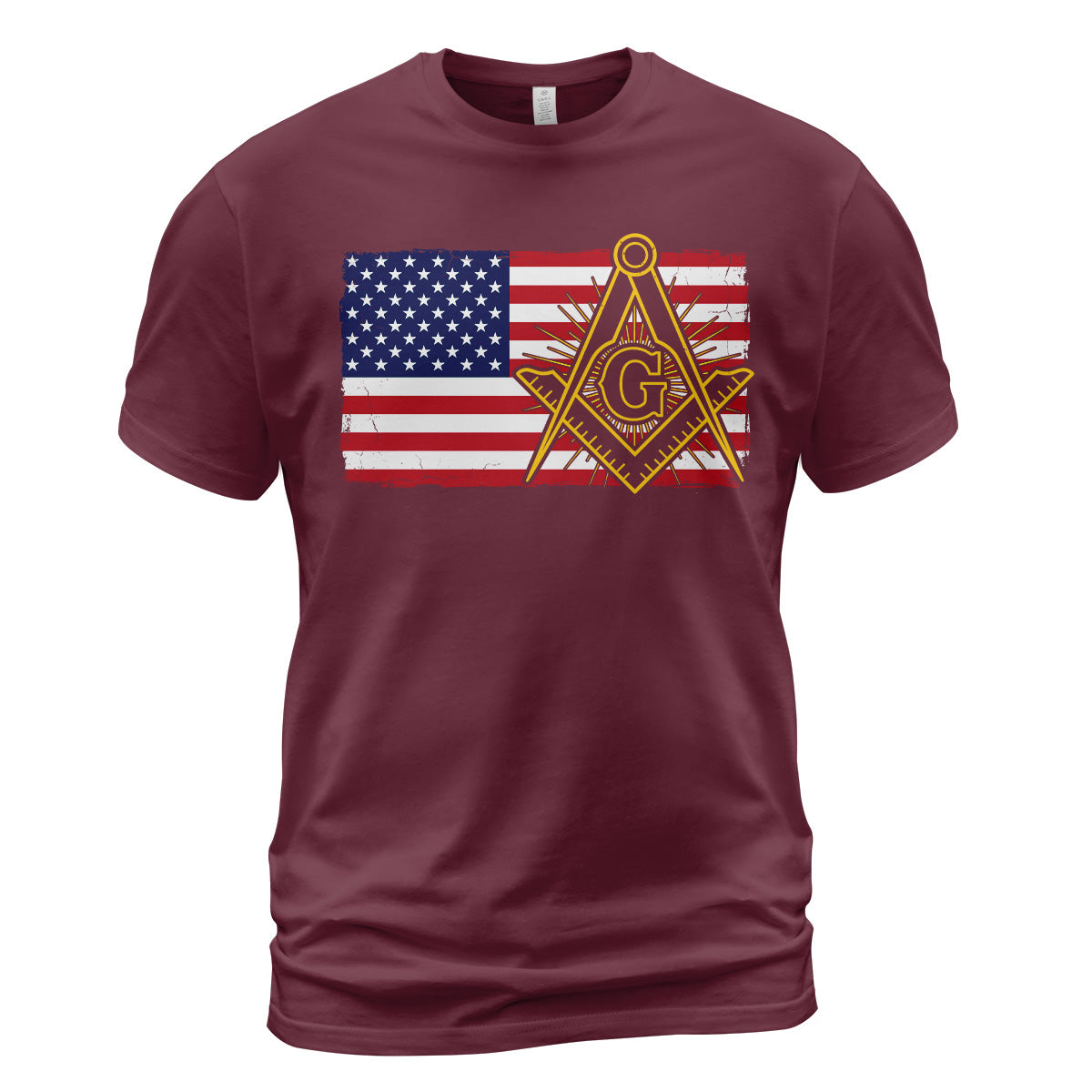 American Flag Square & Compass T-Shirt