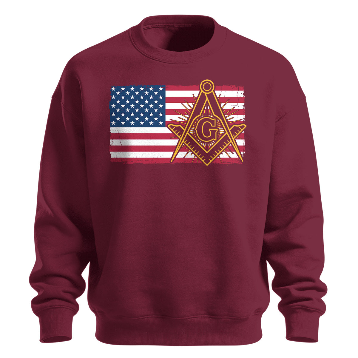 American Flag Square & Compass Sweatshirt