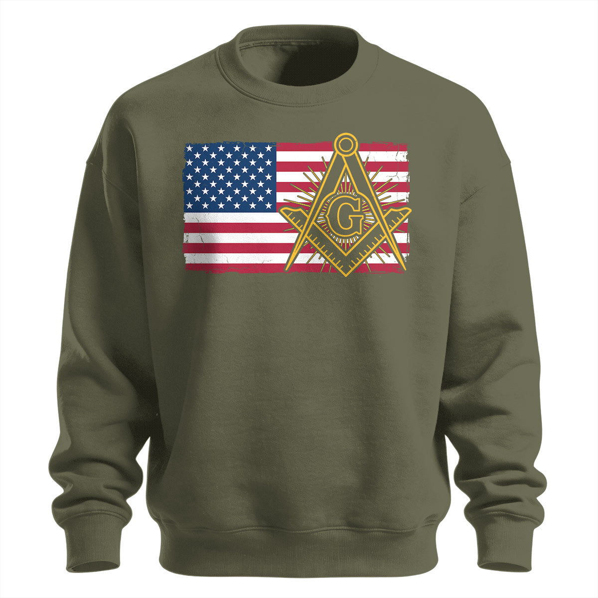 American Flag Square & Compass Sweatshirt