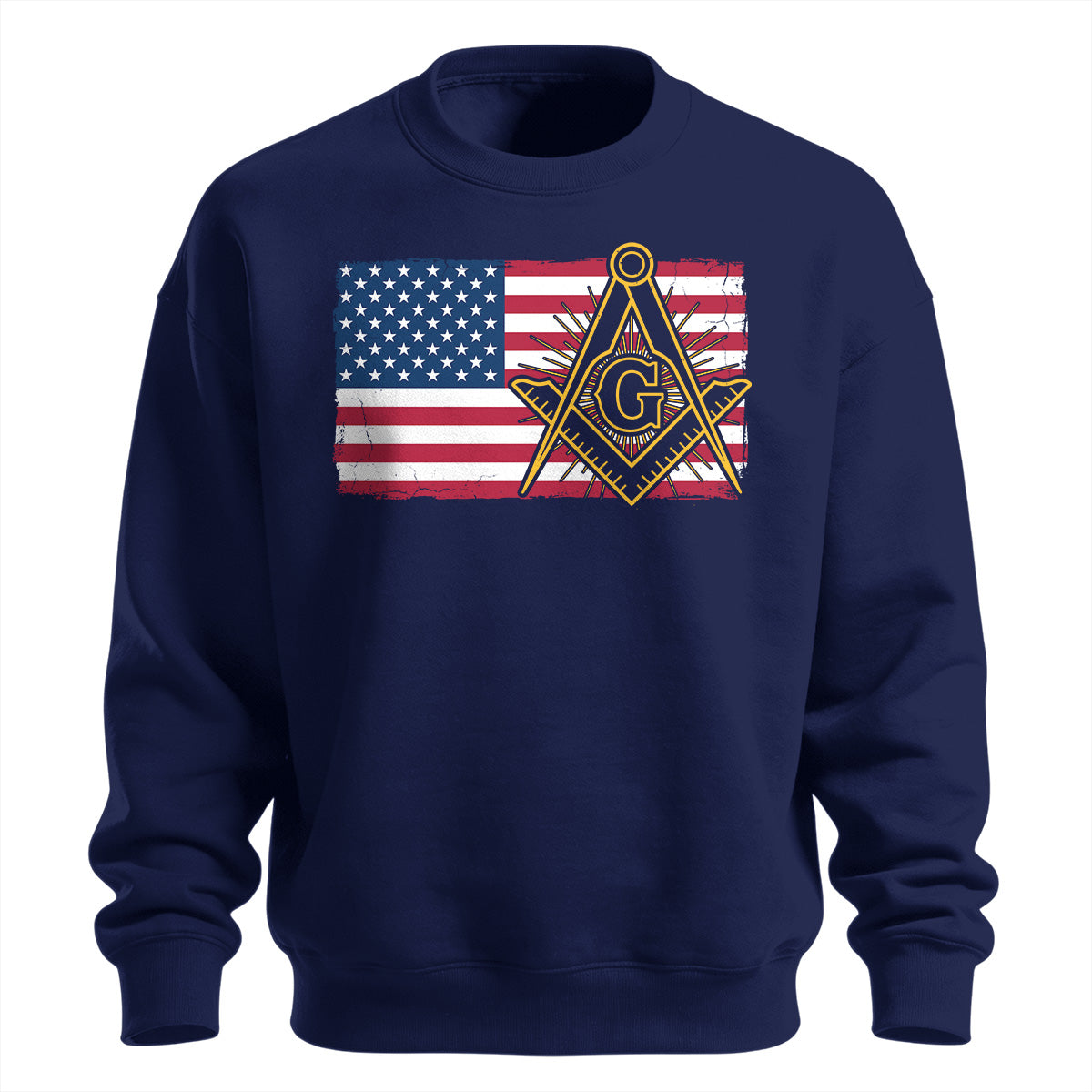 American Flag Square & Compass Sweatshirt