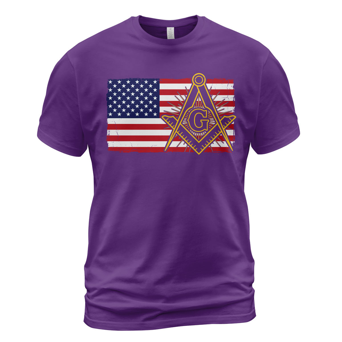 American Flag Square & Compass T-Shirt
