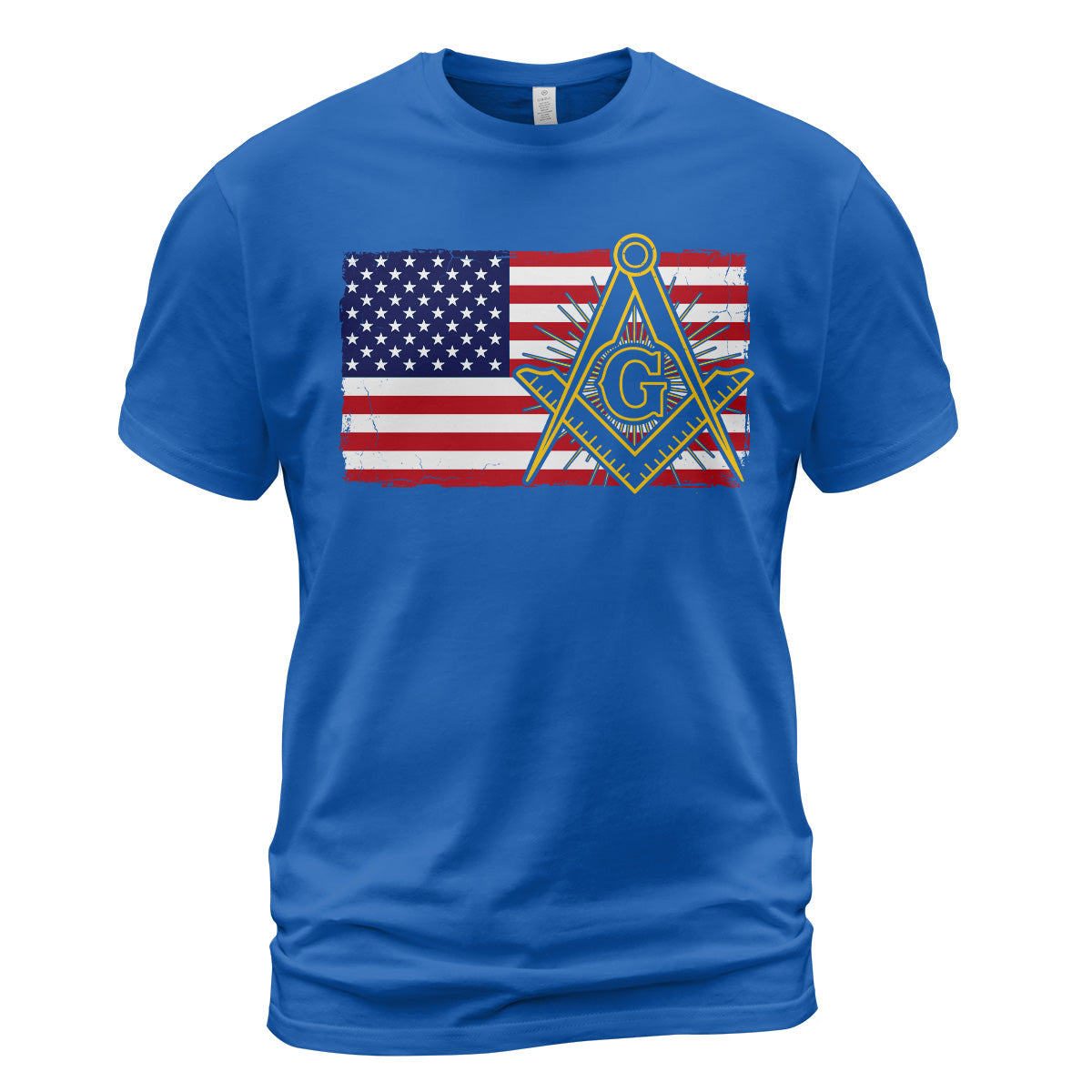 American Flag Square & Compass T-Shirt