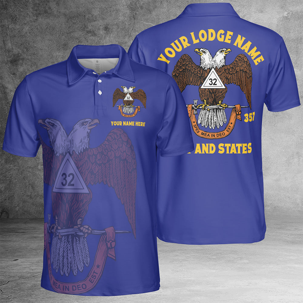 Custom 32nd Degree Scottish Rite Polo Shirt