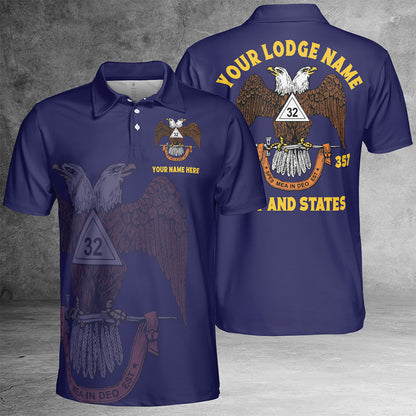 Custom 32nd Degree Scottish Rite Polo Shirt