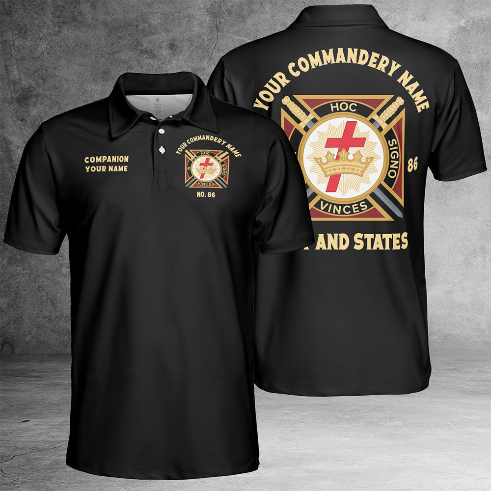 Custom Knights Templar Polo Shirt