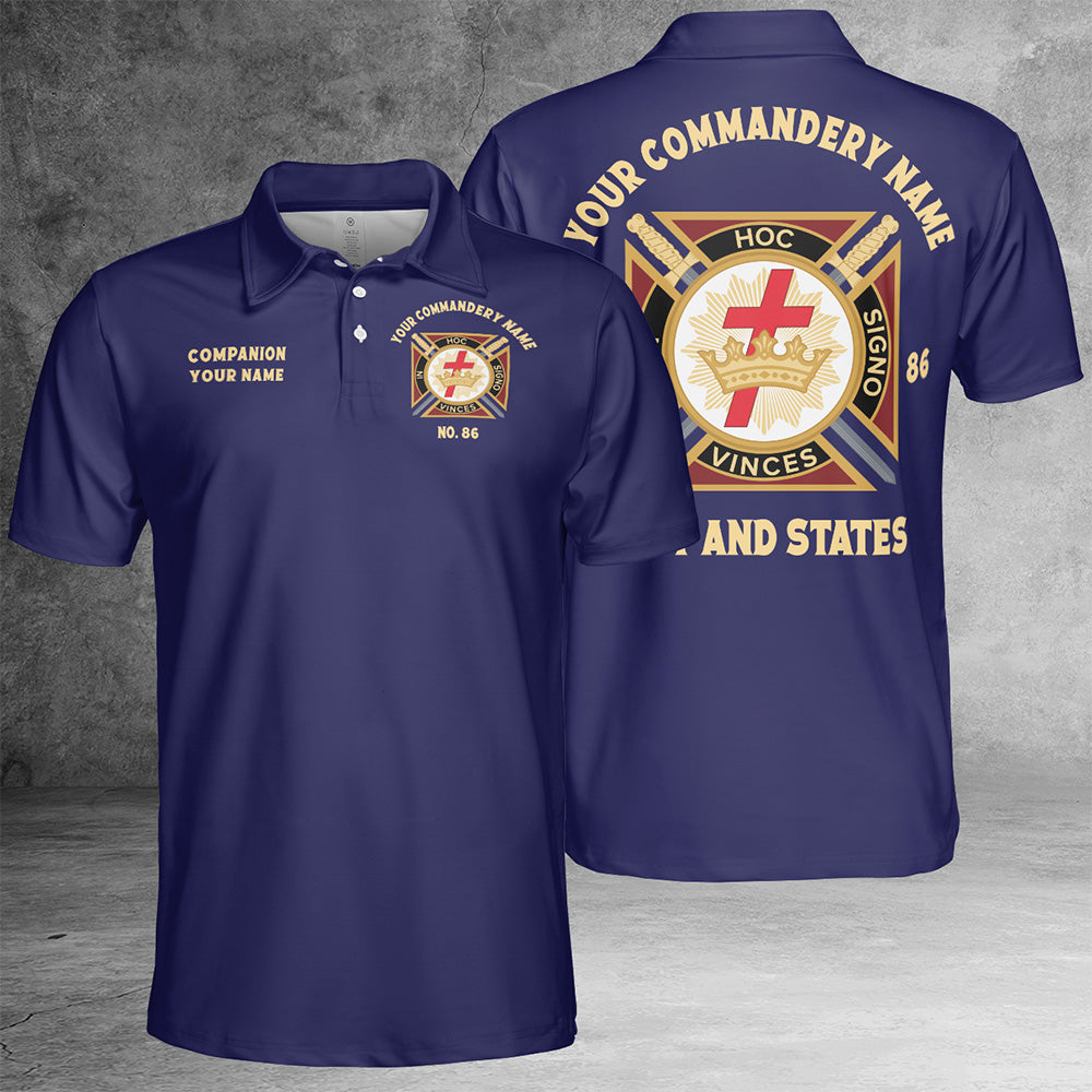 Custom Knights Templar Polo Shirt