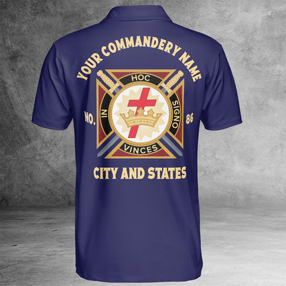 Custom Knights Templar Polo Shirt