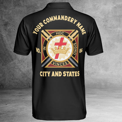 Custom Knights Templar Polo Shirt