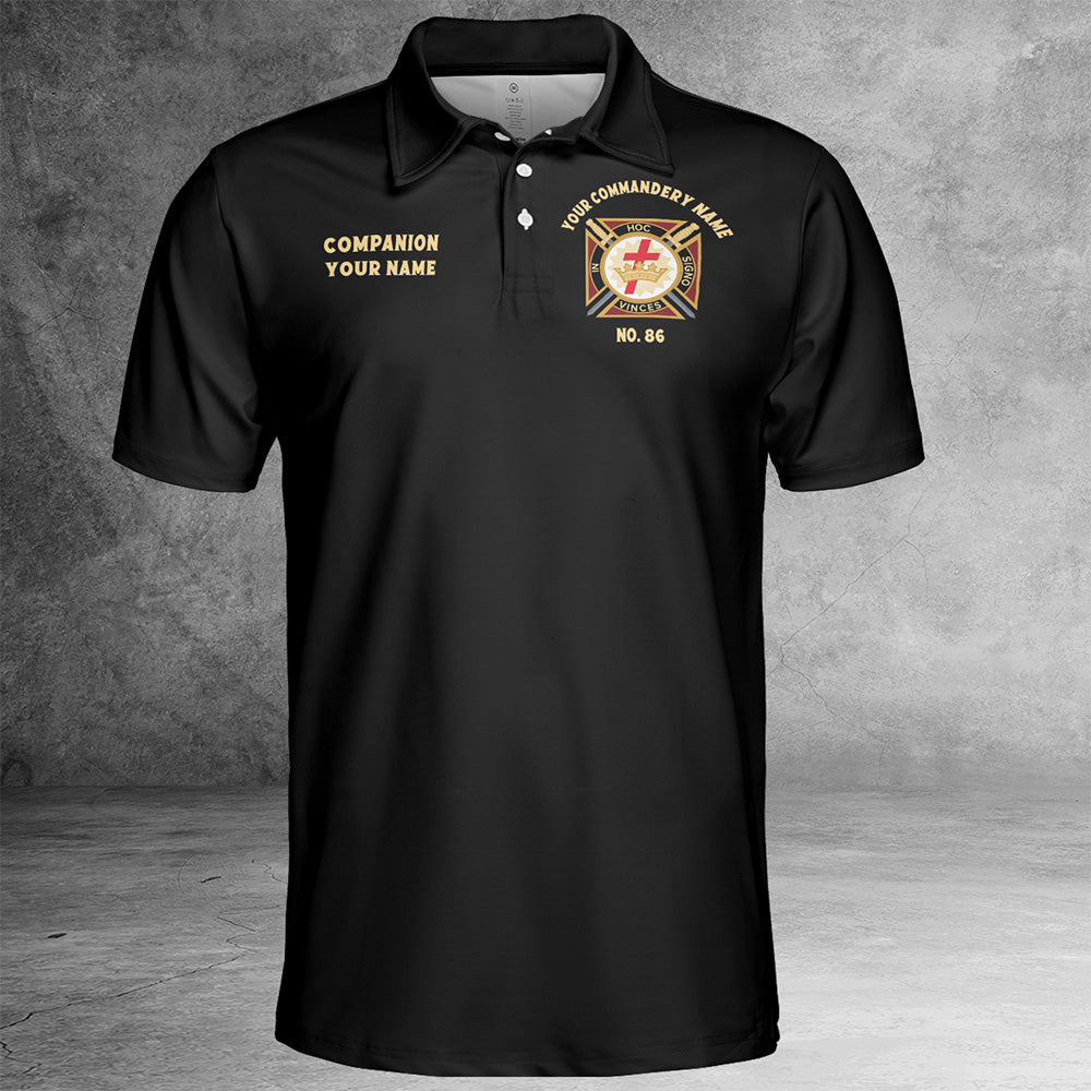 Custom Knights Templar Polo Shirt