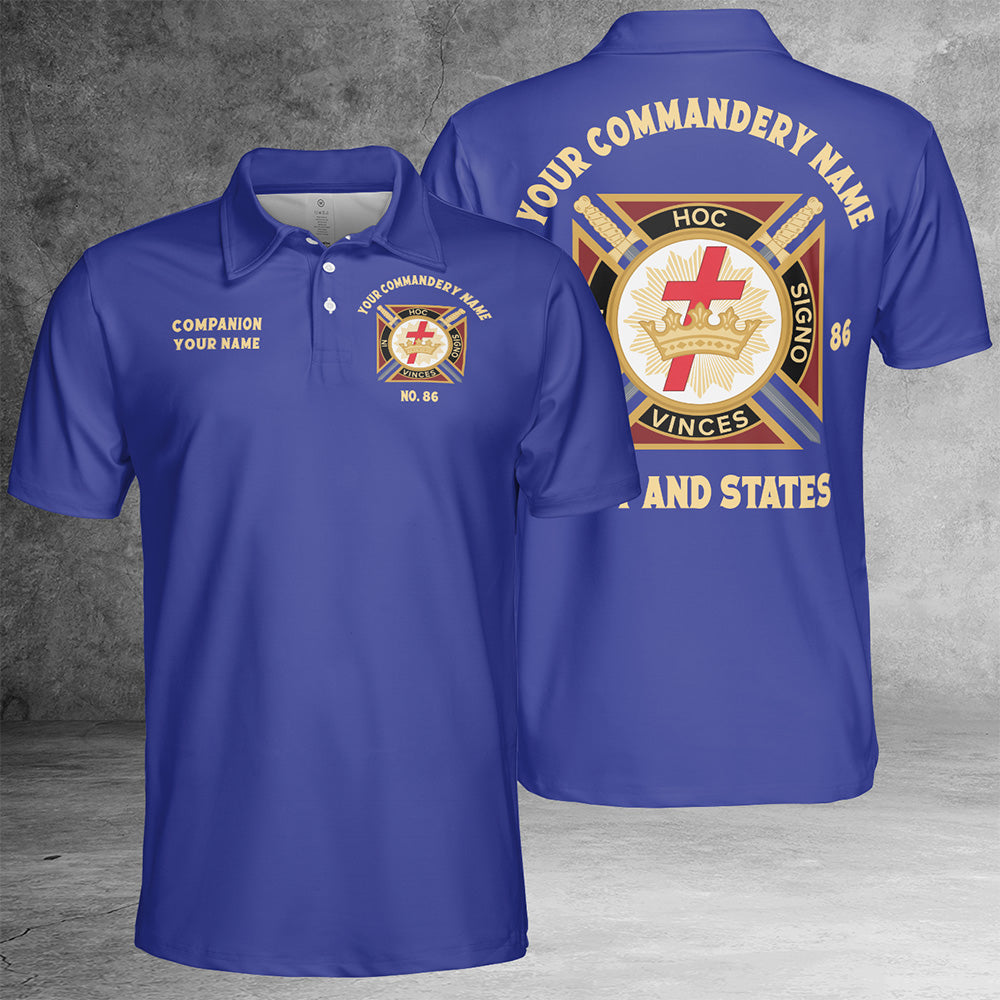 Custom Knights Templar Polo Shirt