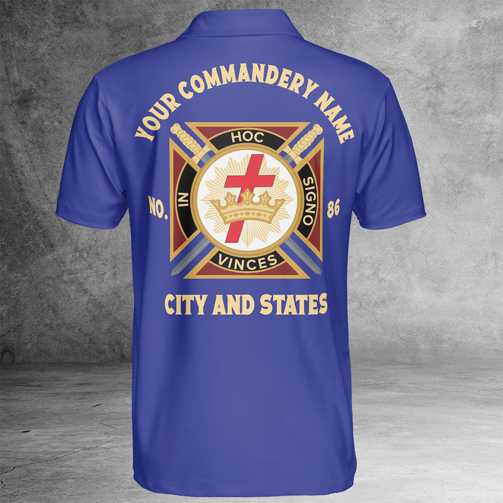 Custom Knights Templar Polo Shirt