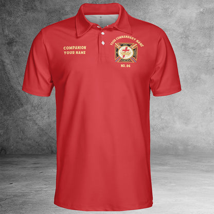 Custom Knights Templar Polo Shirt