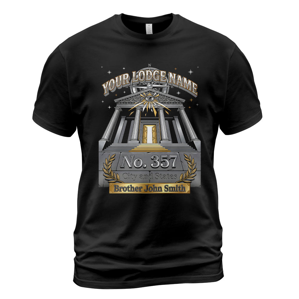 Custom Masonic Brother Name & Lodge T-Shirt