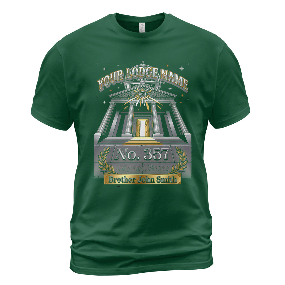 Custom Masonic Brother Name & Lodge T-Shirt