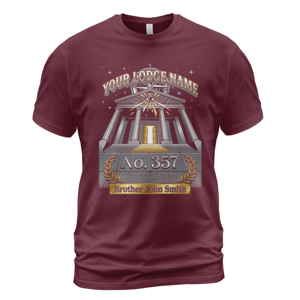 Custom Masonic Brother Name & Lodge T-Shirt