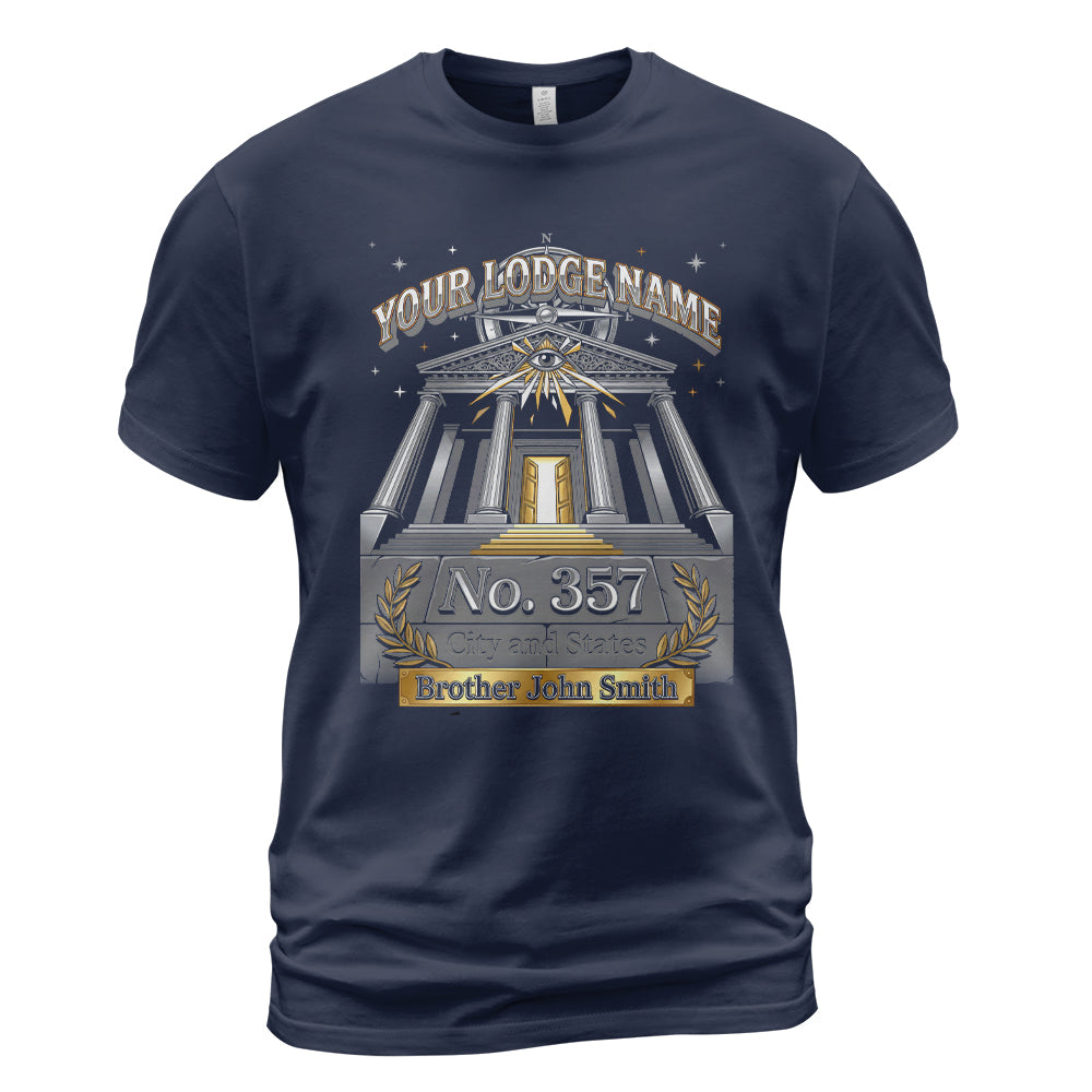 Custom Masonic Brother Name & Lodge T-Shirt