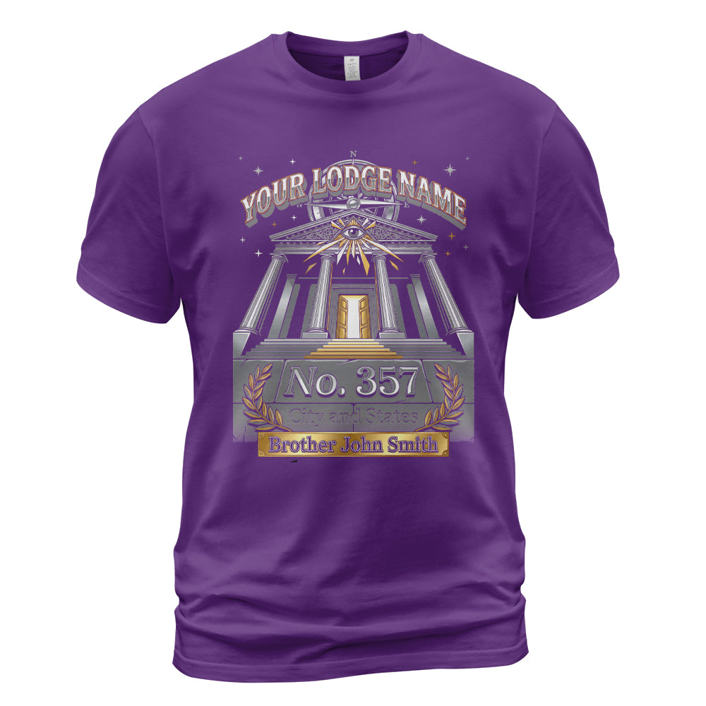 Custom Masonic Brother Name & Lodge T-Shirt