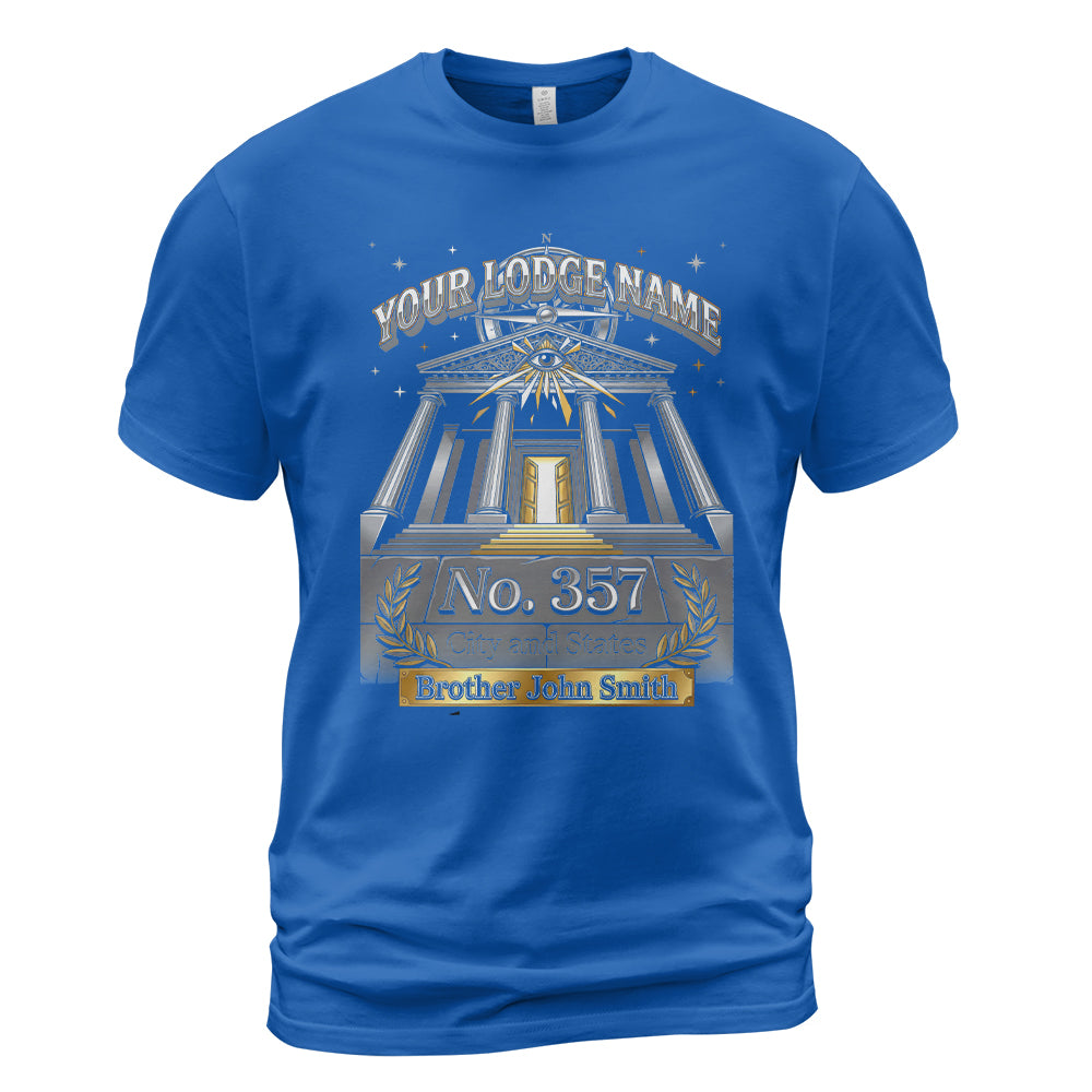 Custom Masonic Brother Name & Lodge T-Shirt