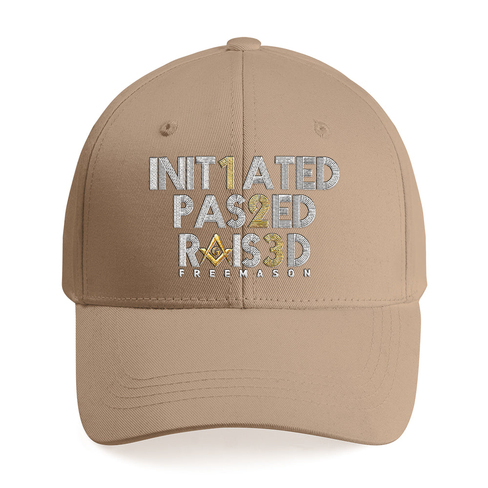 Initiated Passed Raised Cap - Embroidered