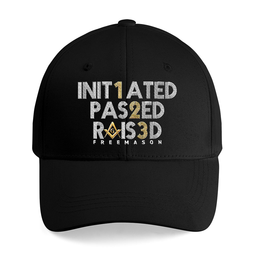 Initiated Passed Raised Cap - Embroidered