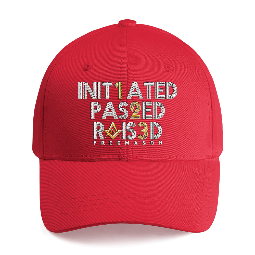 Initiated Passed Raised Cap - Embroidered
