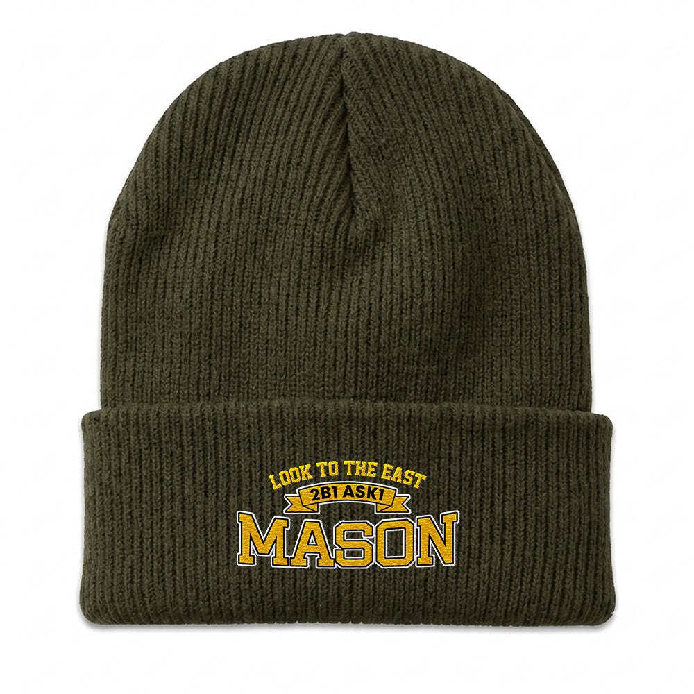 Look To The East Beanie - Embroidered