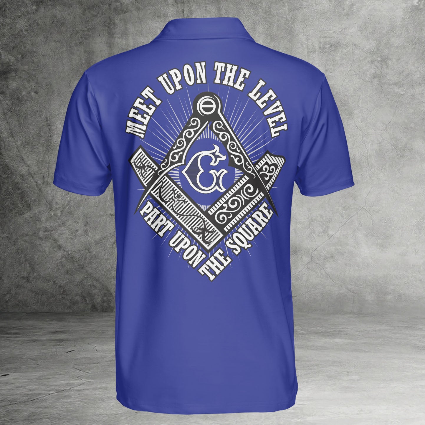 Custom Meet Upon The Level Masonic Polo Shirt