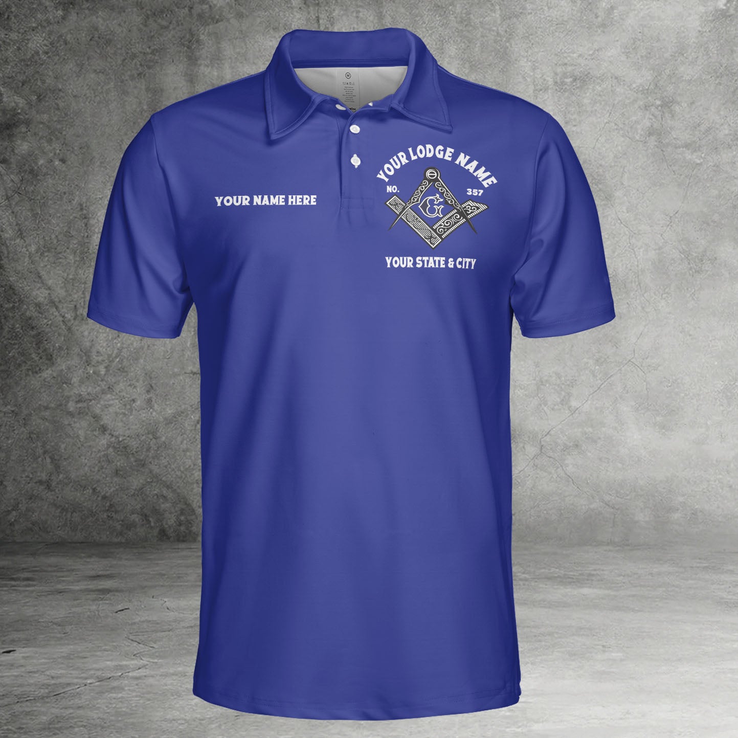Custom Meet Upon The Level Masonic Polo Shirt