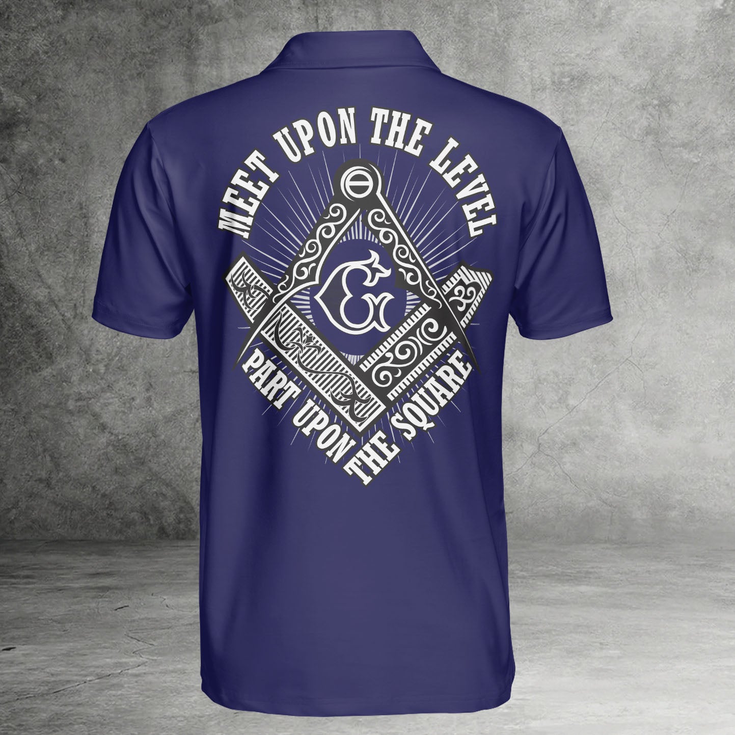 Custom Meet Upon The Level Masonic Polo Shirt