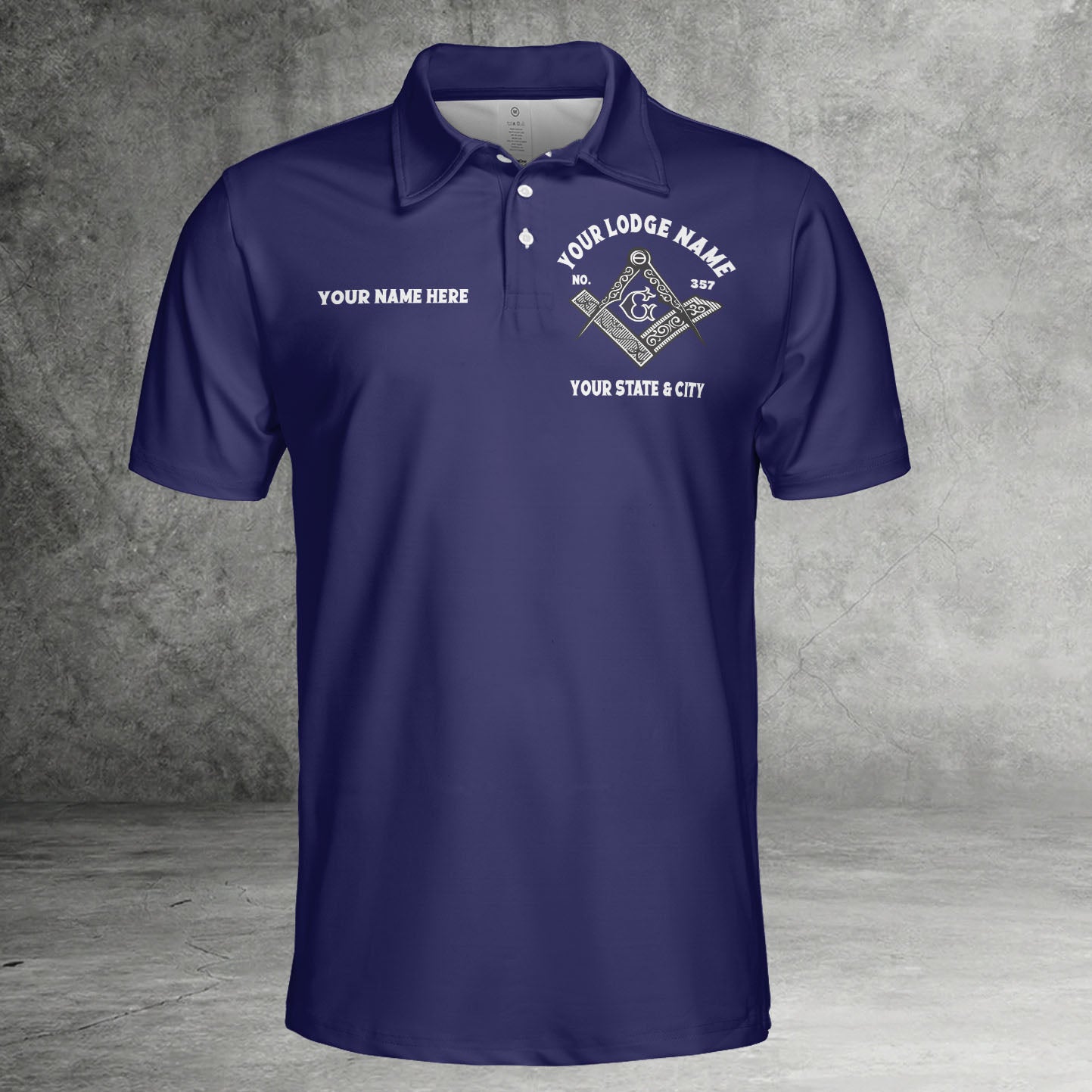 Custom Meet Upon The Level Masonic Polo Shirt