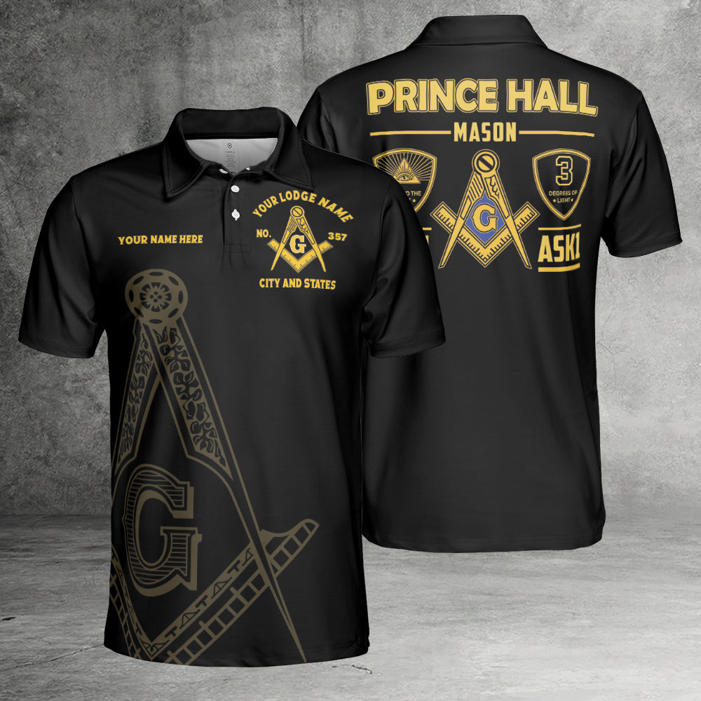 Custom Prince Hall Mason Polo Shirt