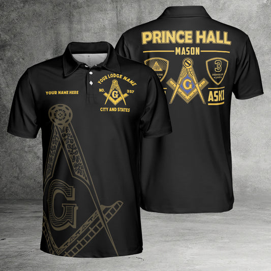 Custom Prince Hall Mason Polo Shirt