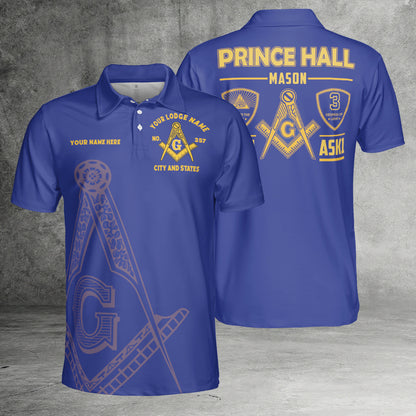 Custom Prince Hall Mason Polo Shirt