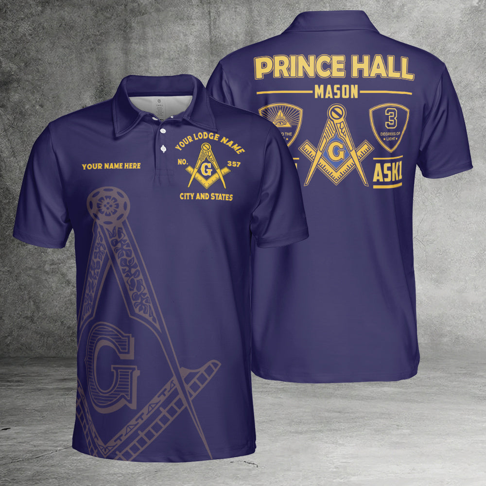 Custom Prince Hall Mason Polo Shirt
