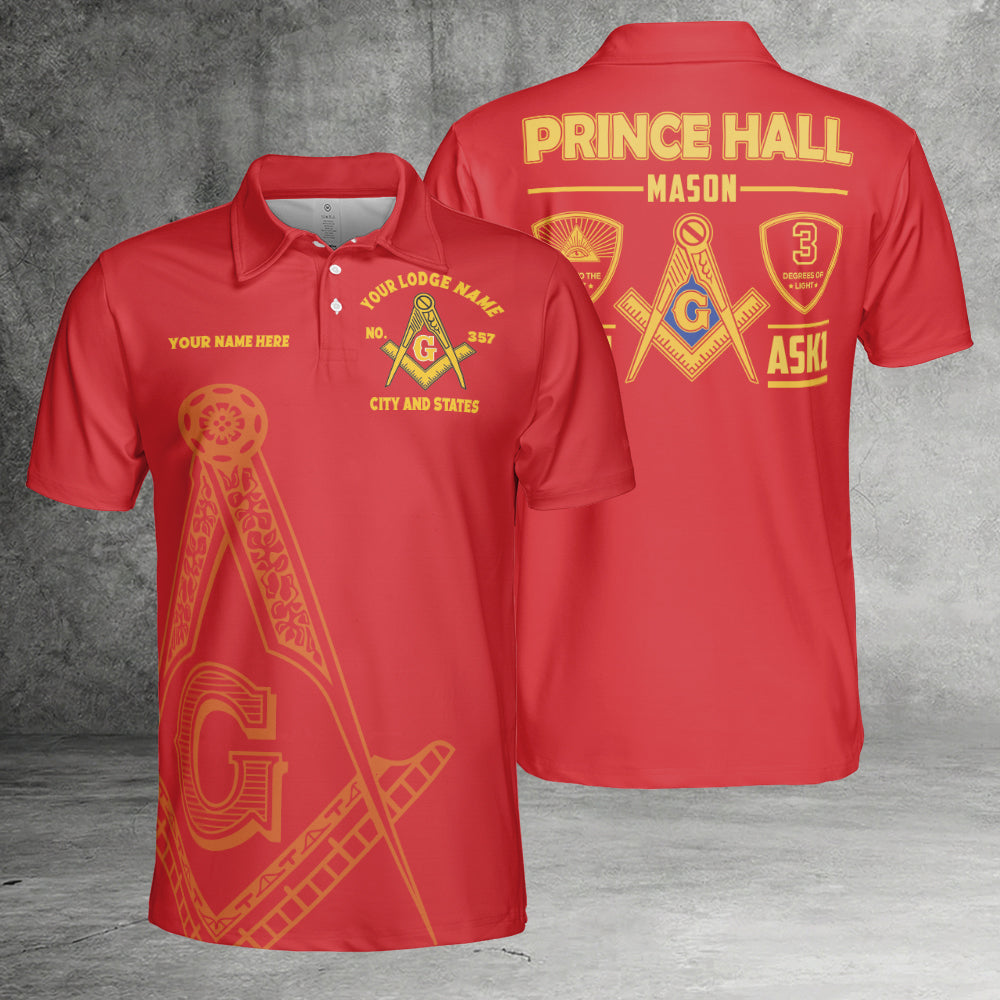 Custom Prince Hall Mason Polo Shirt