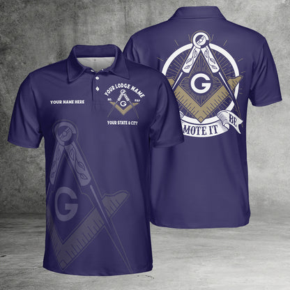 Custom So Mote It Be Masonic Polo Shirt