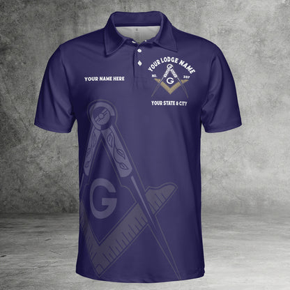 Custom So Mote It Be Masonic Polo Shirt