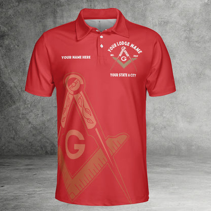 Custom So Mote It Be Masonic Polo Shirt