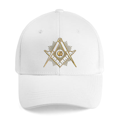Square And Compass Masonic Cap - Embroidered