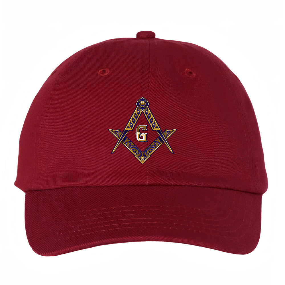 Square and Compass Emblem Hat - Printed