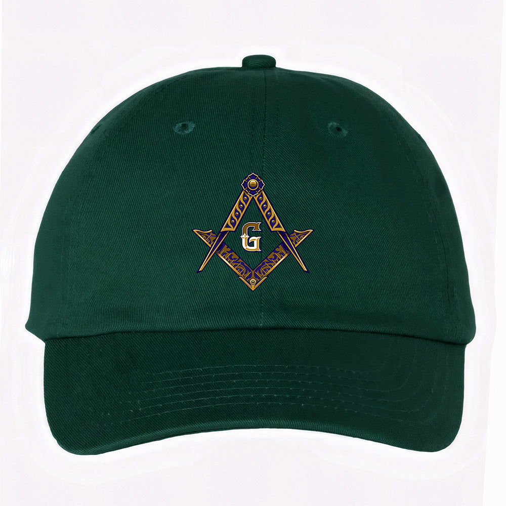 Square and Compass Emblem Hat - Printed