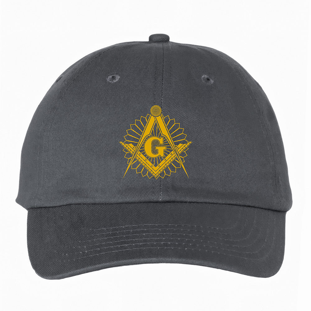 Square and Compass Masonic Symbol Hat - Printed