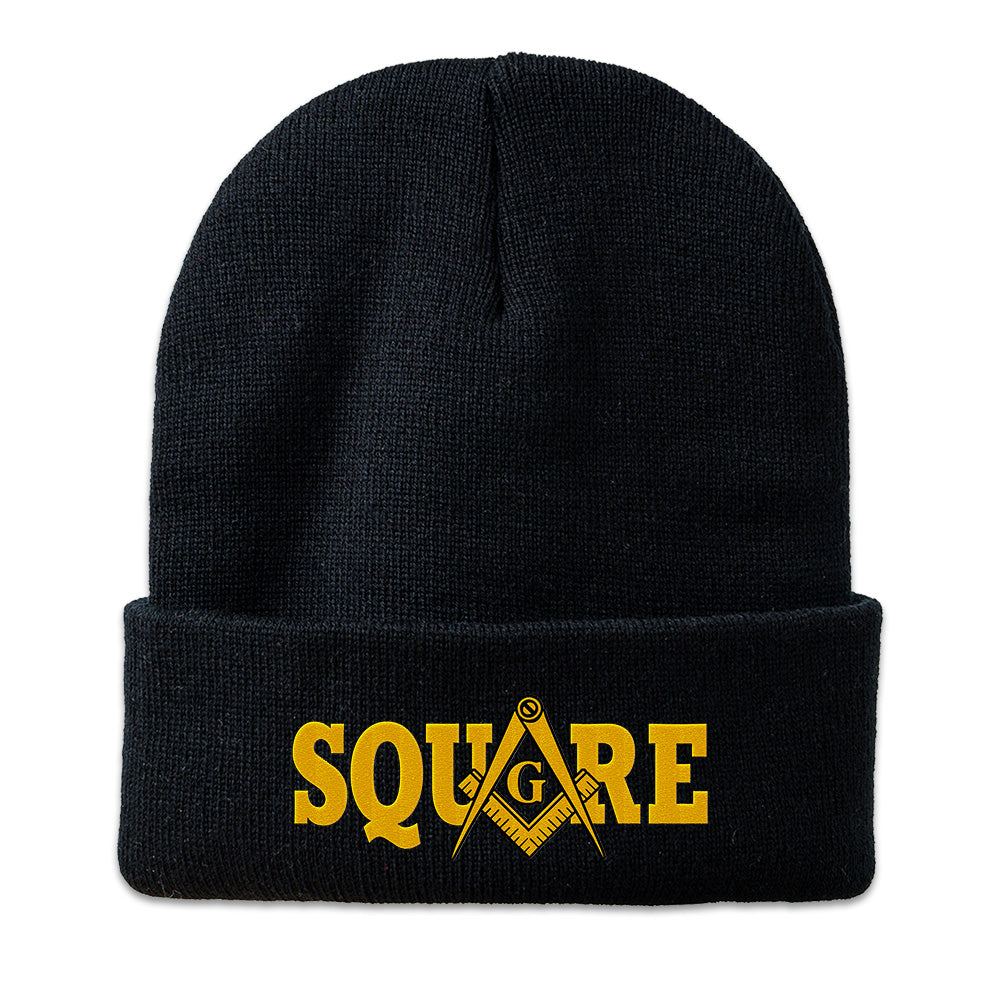 Square Beanie - Embroidered